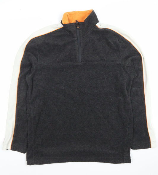 Active Sports Men's Black Fleece Half Zip Sweatshirt Size M