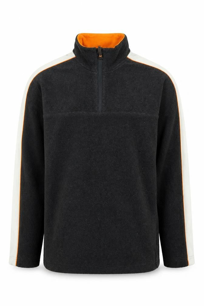Active Sports Men's Black Fleece Half Zip Sweatshirt Size M