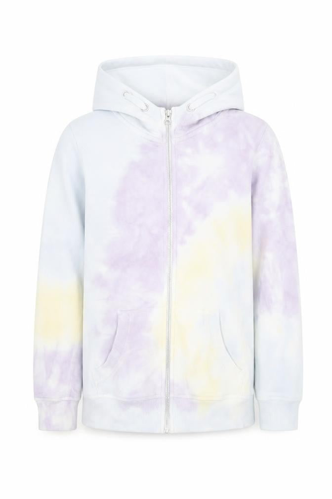 Next Girls Multicoloured Full Zip Hoodie 11 Years Tie Dye Cotton Blend