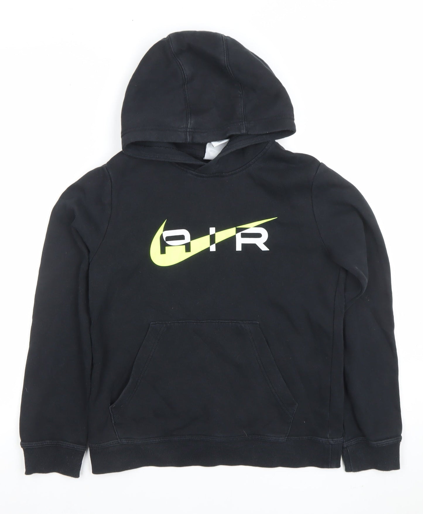 Nike Boys Black Air Pullover Hoodie M Cotton Blend Long Sleeve