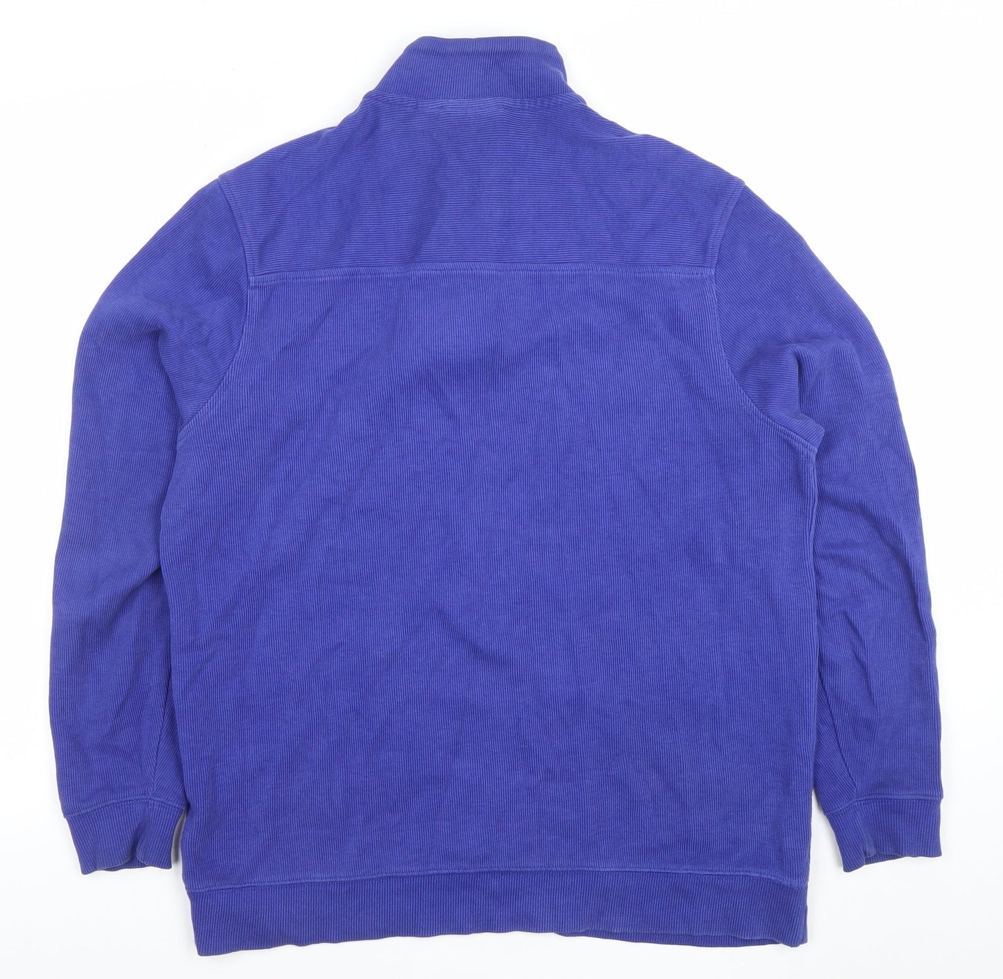 Jacques Vert Men's Blue 1/4 Zip Cotton Sweatshirt Size M