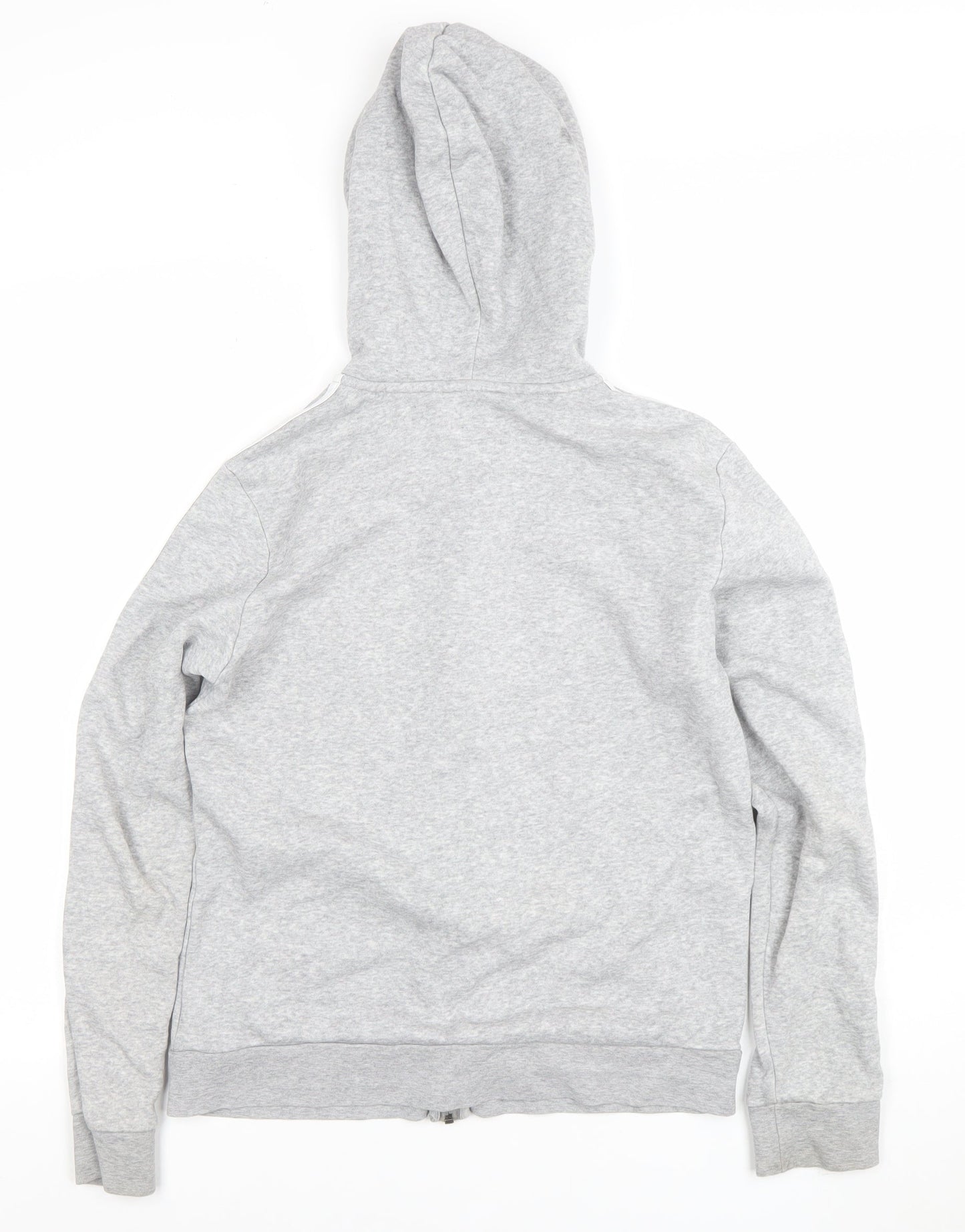 Adidas Women's Grey Full Zip Hoodie Size 12-14 Cotton Blend