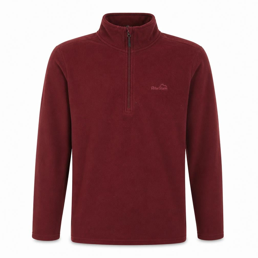 Peter Storm Men's Red Fleece 1/2 Zip Pullover Sweatshirt Size S