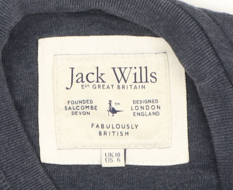 Jack Wills Women's Navy Crew Neck Pullover Sweatshirt UK 10