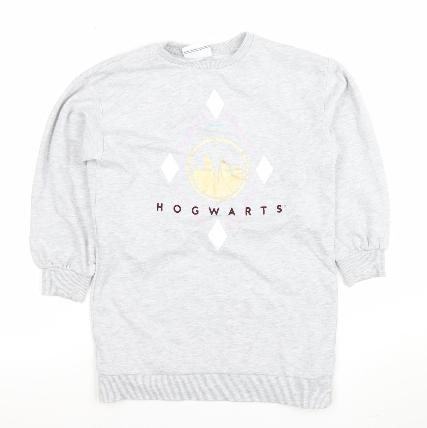 Harry Potter Girls Grey Hogwarts Pullover Sweatshirt 7-8 Years