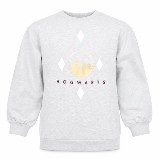 Harry Potter Girls Grey Hogwarts Pullover Sweatshirt 7-8 Years