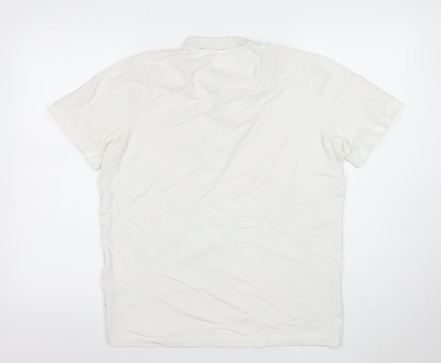Slazenger Men's White Cotton Stretch Polo Shirt Size S