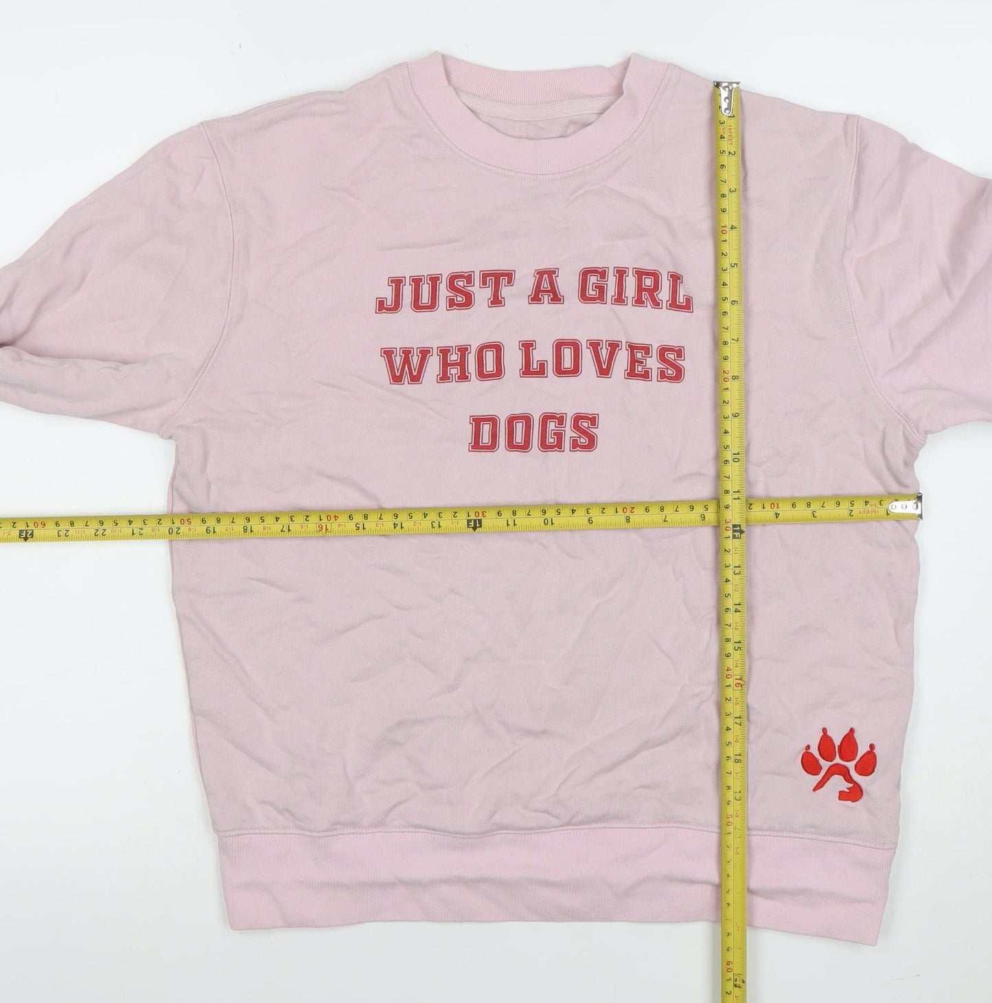 Armedangels Women Pink Cotton Graphic Pullover Sweatshirt Size S