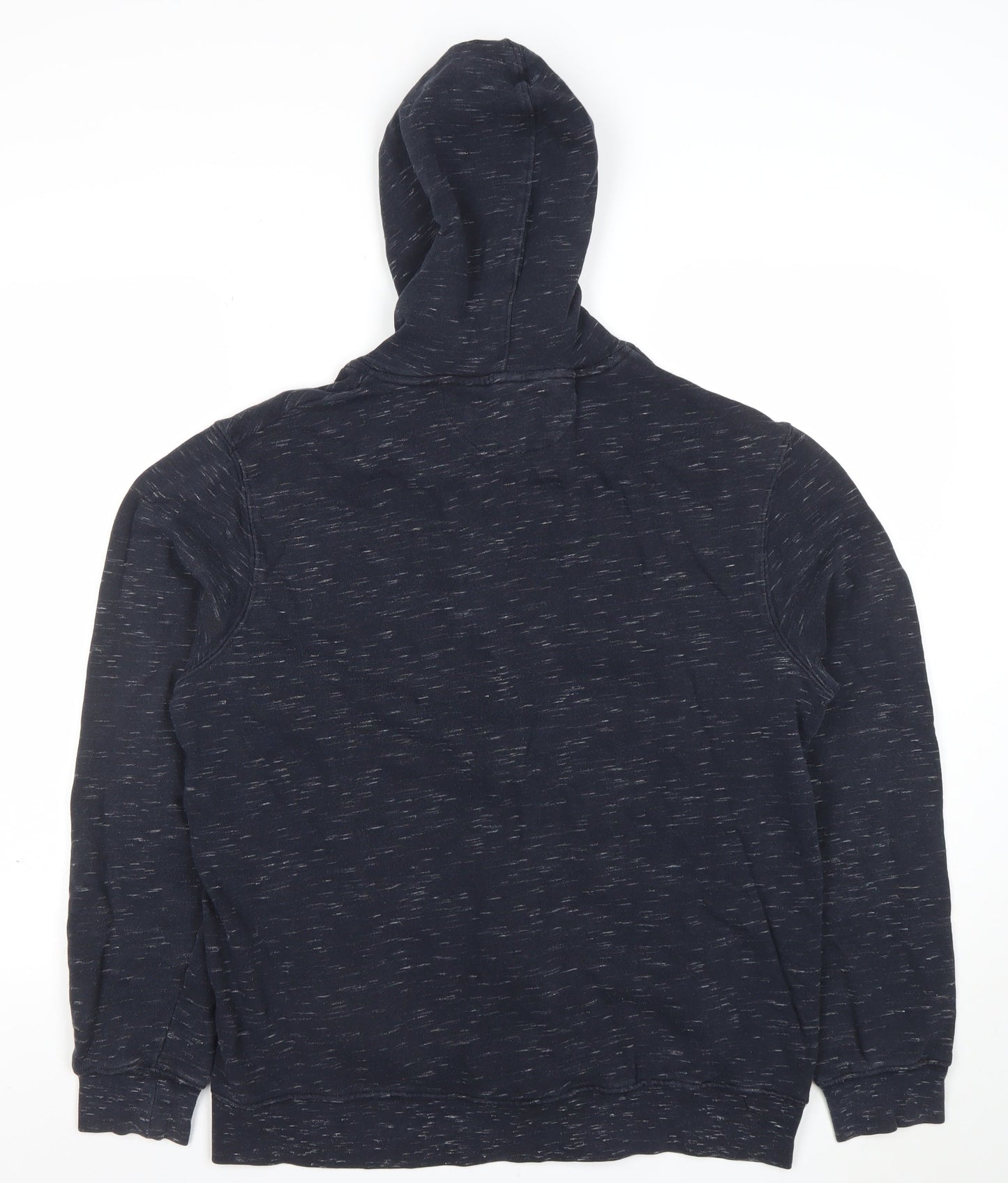 Zara Men’s Blue Full Zip Hoodie XL Regular Cotton Blend