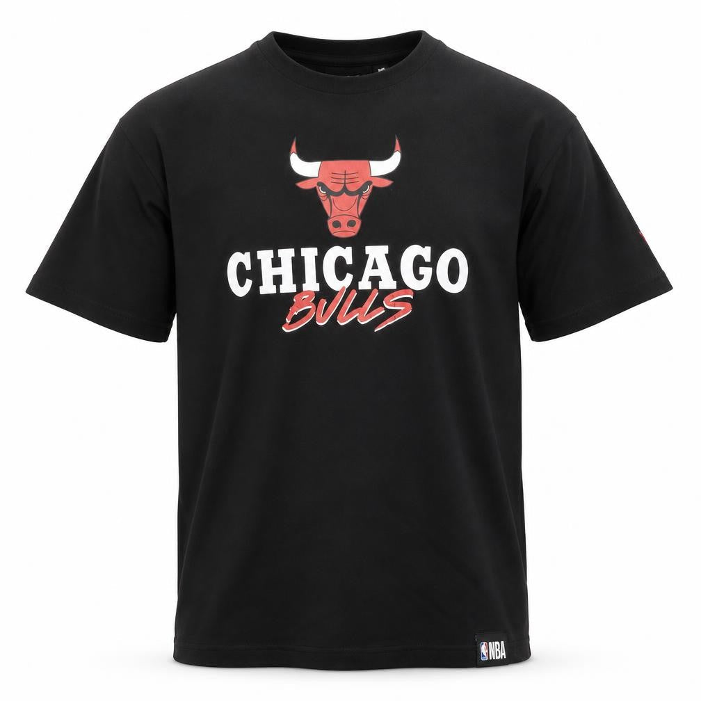 New Era Men’s Black Chicago Bulls Crew Neck Short Sleeve T-Shirt M