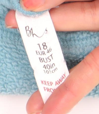 BHS Women Blue Size 18 Pullover Fleece Sweatshirt
