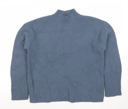Marks & Spencer Women’s Blue Mock Neck Pullover Jumper Size M
