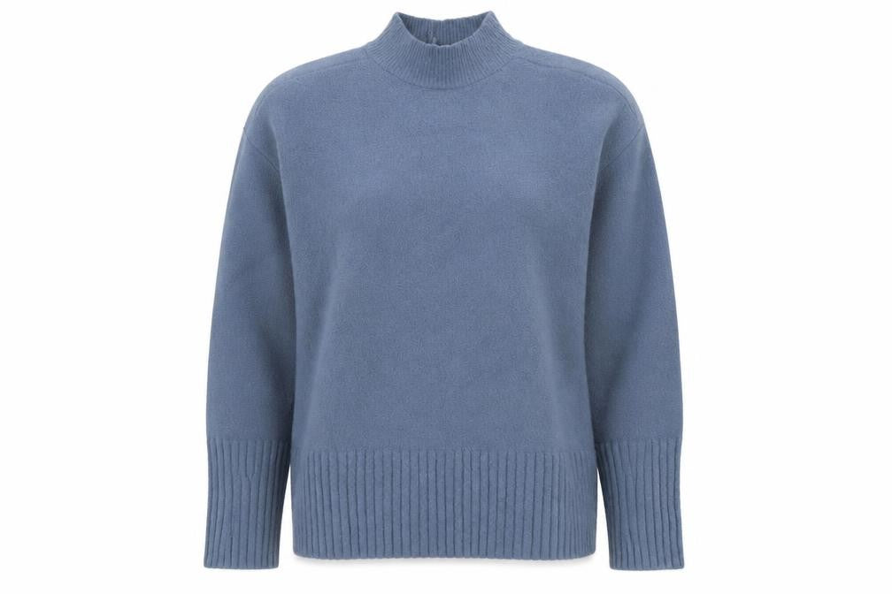 Marks & Spencer Women’s Blue Mock Neck Pullover Jumper Size M
