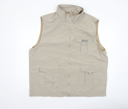 Atlas For Men Beige XL Men's Outdoor Bodywarmer Waistcoat
