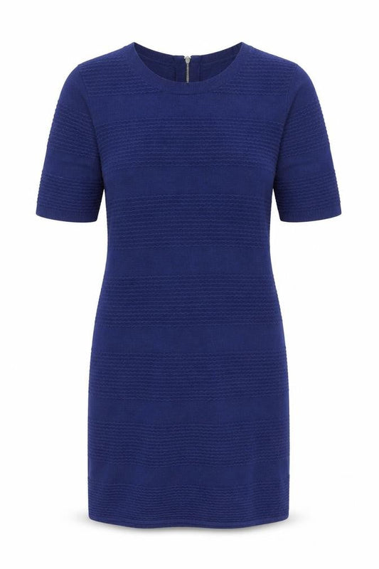 Tu Women’s Blue Shift Dress Size 12 Knit Short Sleeve Workwear