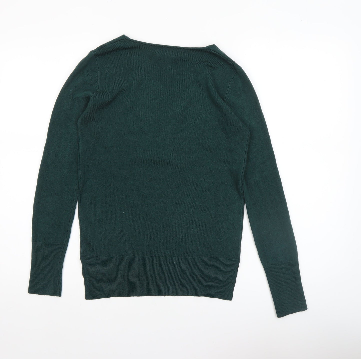 Atmosphere Women's Green V-Neck Long Sleeve Knit Jumper Size 6
