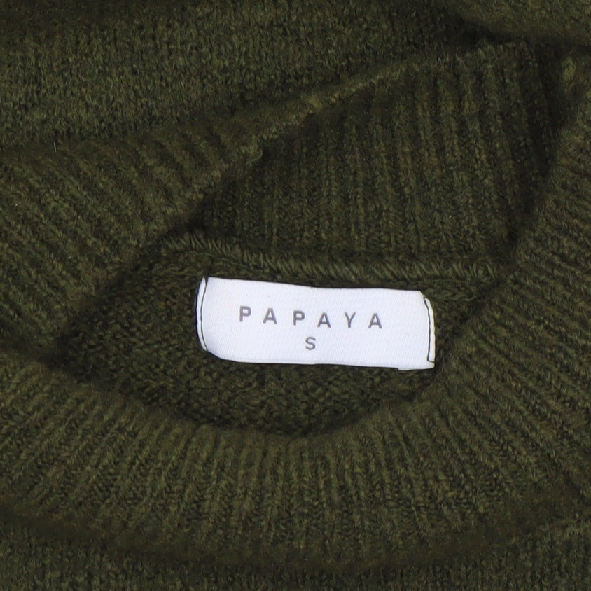Papaya Women’s Green Mock Neck Long Sleeve Tunic Jumper Size S