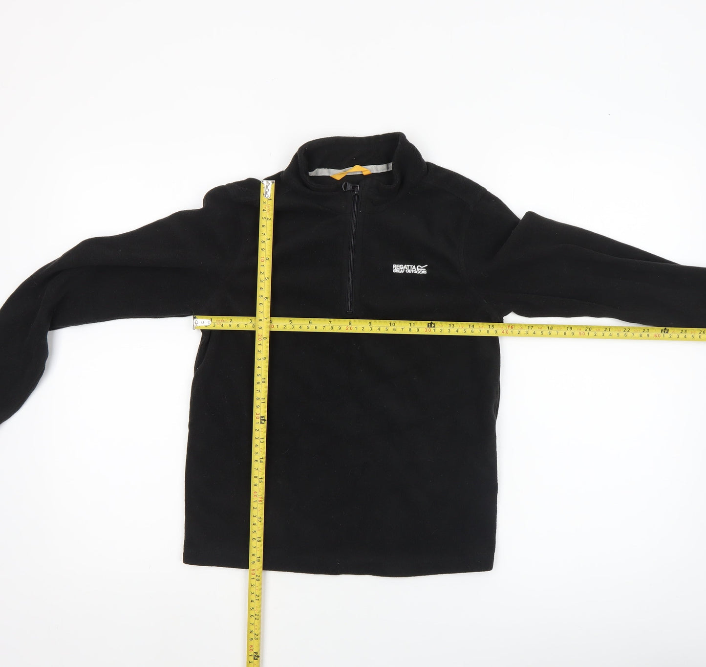 Regatta Boys Black Fleece Pullover Sweatshirt 11-12 Years 1/4 Zip Outdoor