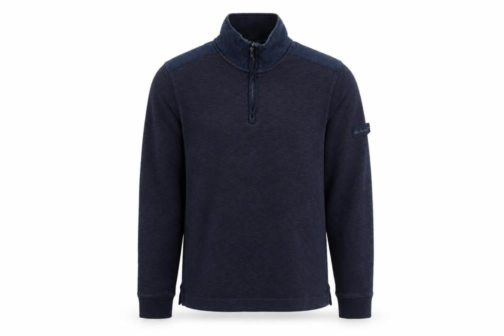 Ben Sherman Men's Blue 1/4 Zip Sweatshirt M Regular Fit Pullover