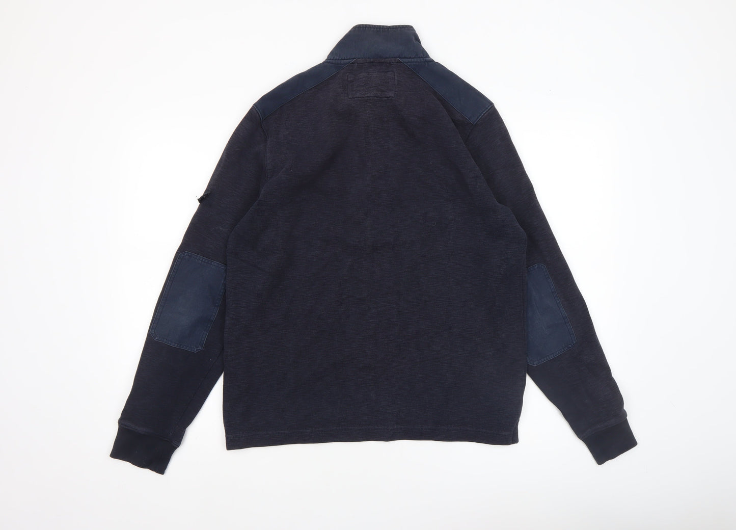 Ben Sherman Men's Blue 1/4 Zip Sweatshirt M Regular Fit Pullover