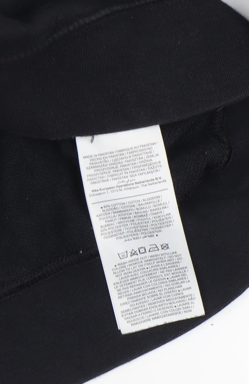 Nike Women's Black Small Pullover Sweatshirt Crew Neck Cotton Blend