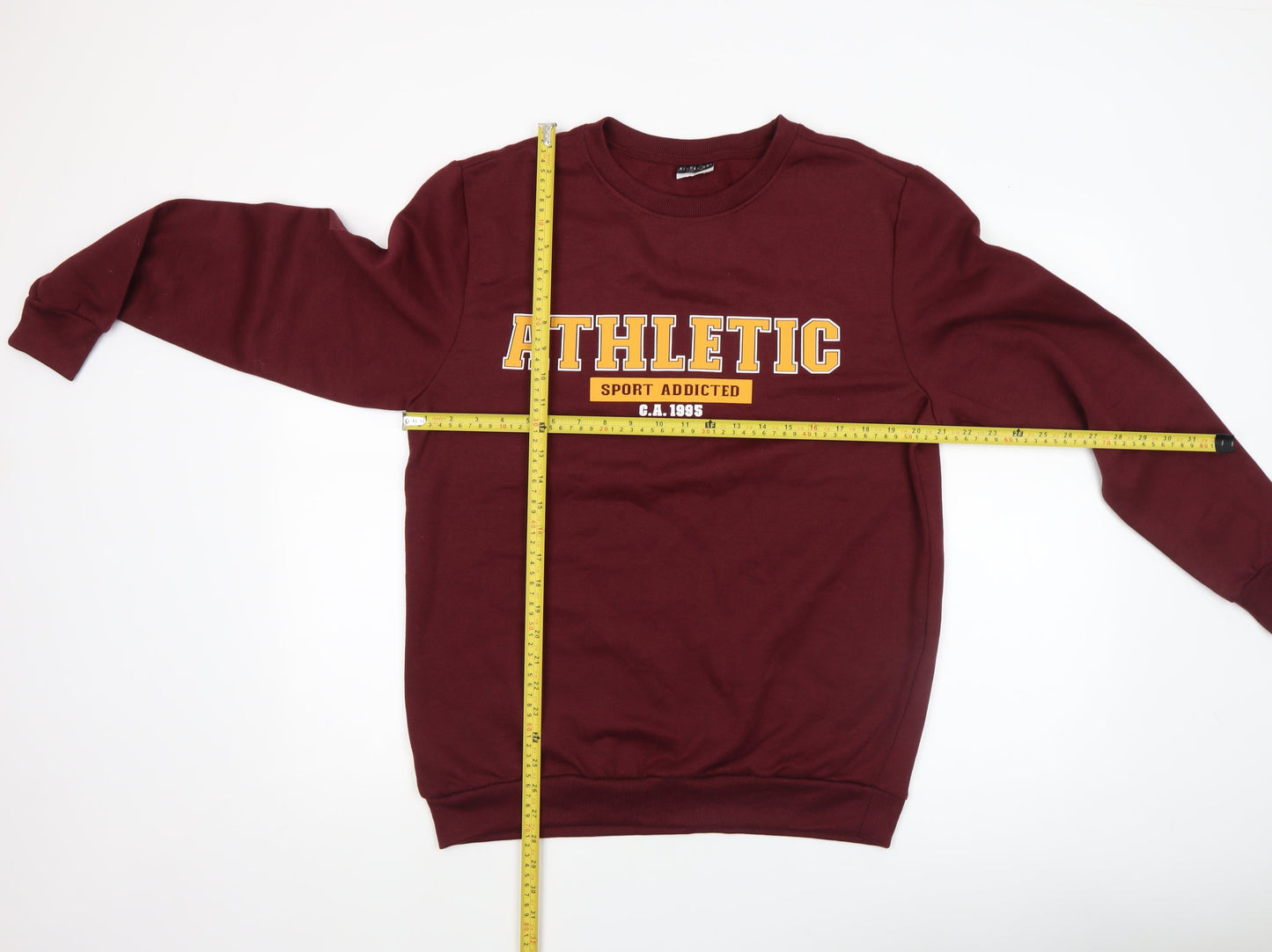 Alphar One Men's Brown Athletic Graphic Sweatshirt L Crew Neck