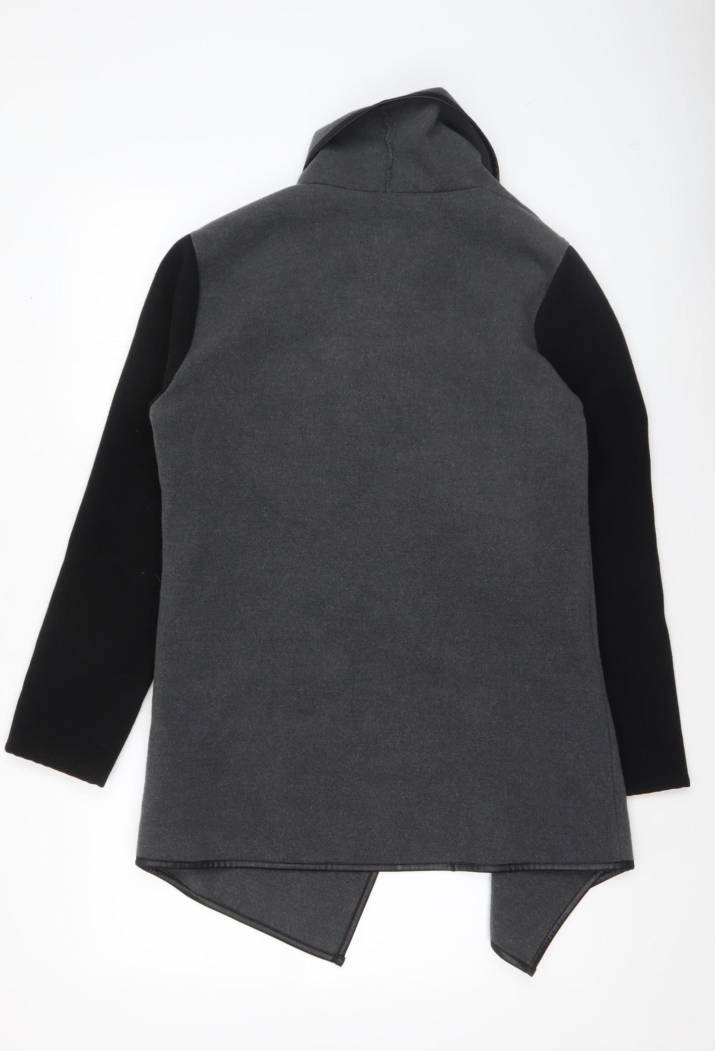 Apricot Womens Grey Coatigan S Open Buckle Front Long Sleeve