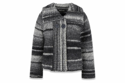 Marks & Spencer Womens Grey Striped Chunky Knit Cardigan UK 14