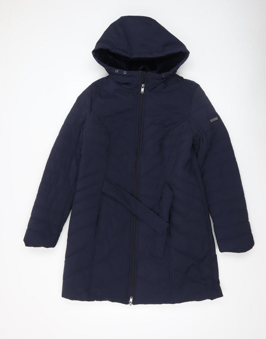 Centigrade Women's Blue Long Hooded Puffer Coat Size S