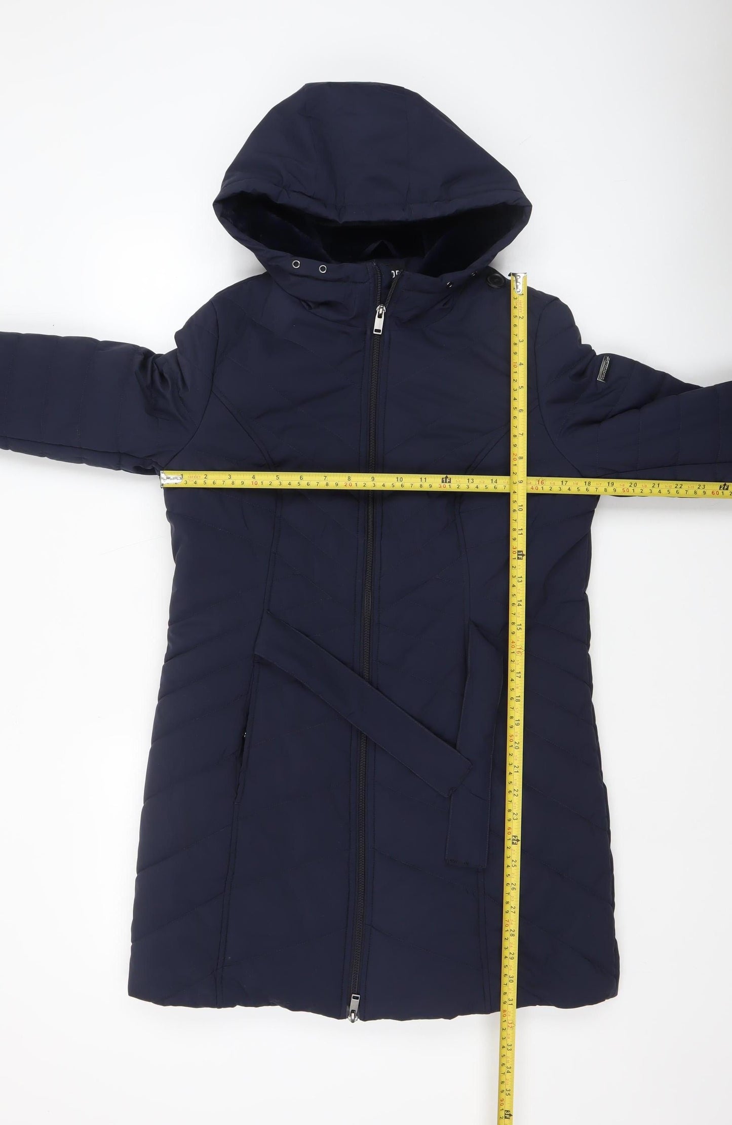 Centigrade Women's Blue Long Hooded Puffer Coat Size S