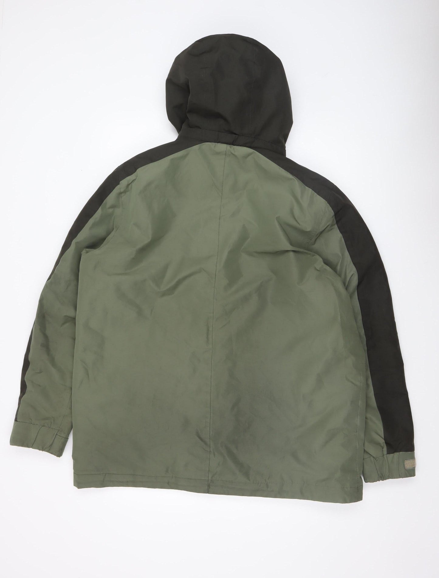 Cotton Traders Men's Green L Hooded Parka Jacket Water Resistant Lined