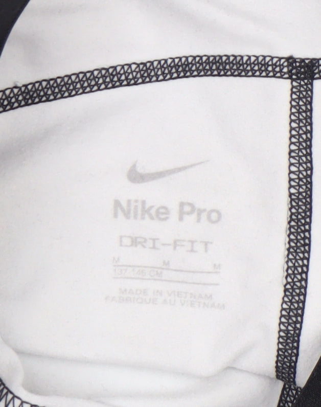 Nike Pro Girls Black Dri-FIT Ankle Sports Leggings Size 12 Years