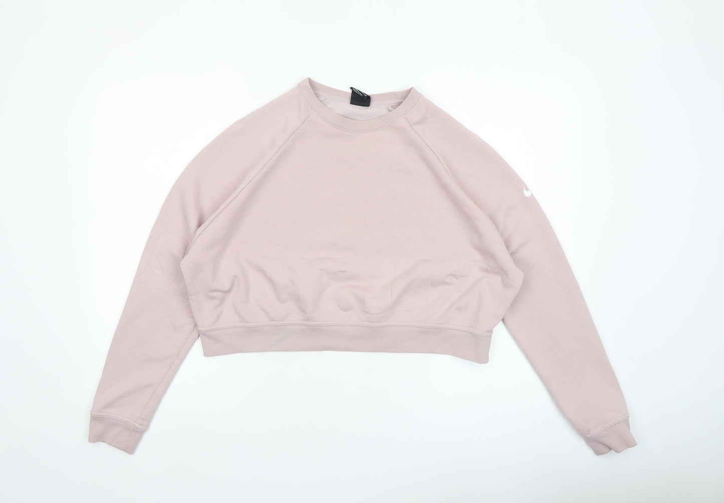 Nike Women’s Pink Dri-Fit Cropped Pullover Sweatshirt M