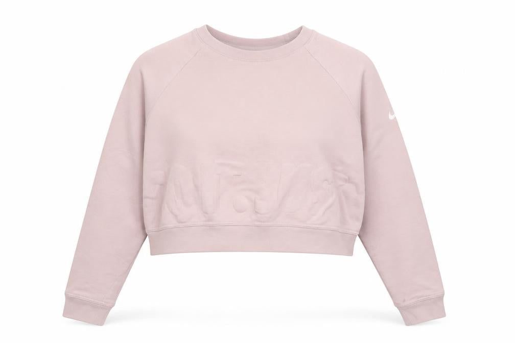 Nike Women’s Pink Dri-Fit Cropped Pullover Sweatshirt M