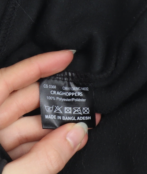 Craghoppers Men's Black Fleece 1/2 Zip Pullover Sweatshirt Size S