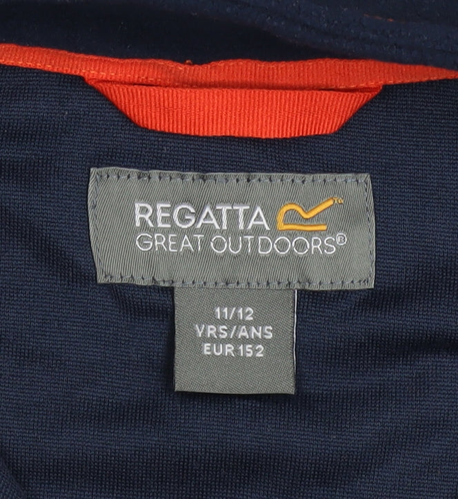 Regatta Boys Blue Fleece 1/4 Zip Pullover Sweatshirt 11-12 Years