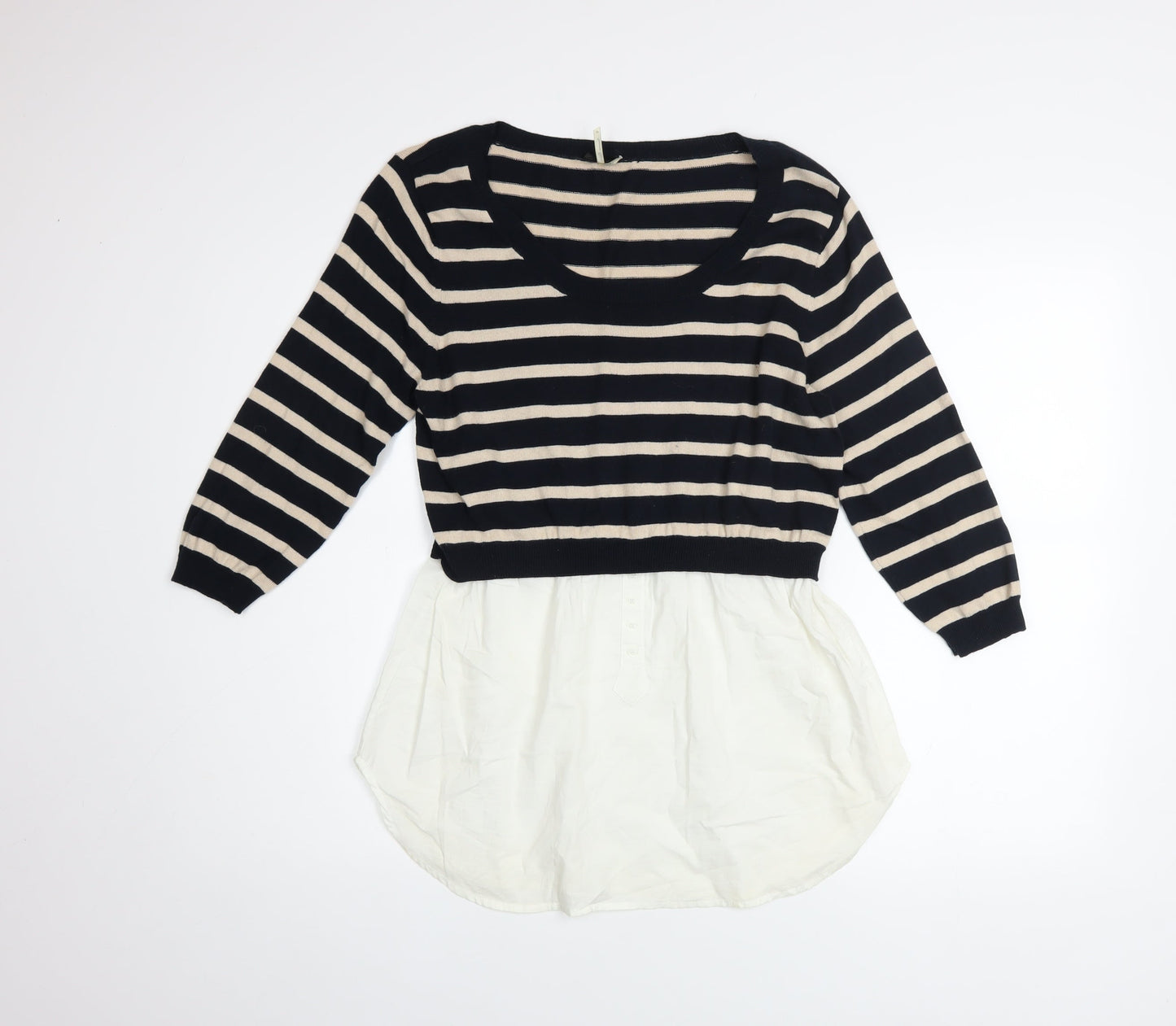 Nouveau Edition Women's Multicoloured Striped Pullover Jumper Size 14