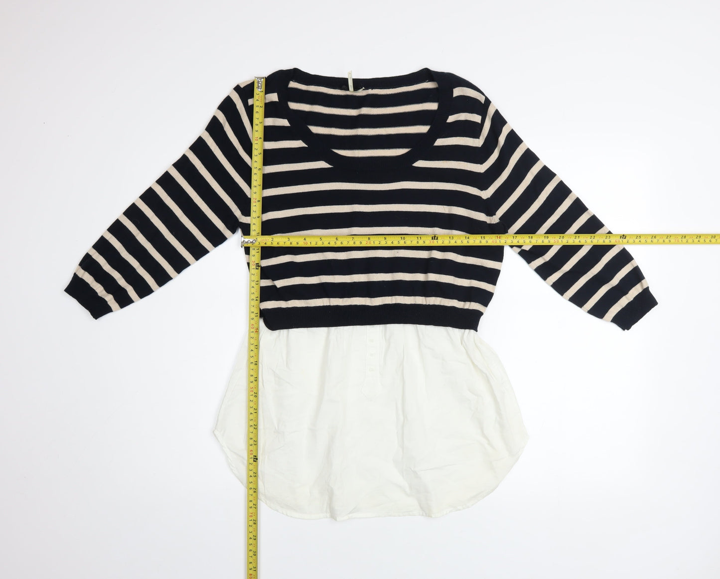 Nouveau Edition Women's Multicoloured Striped Pullover Jumper Size 14