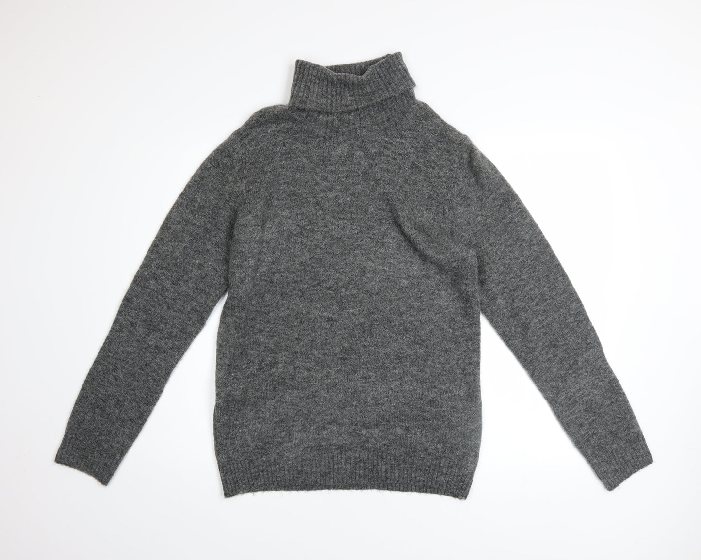 TOG24 Womens Grey Roll Neck Acrylic Knit Jumper Size 12