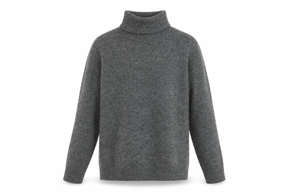 TOG24 Womens Grey Roll Neck Acrylic Knit Jumper Size 12