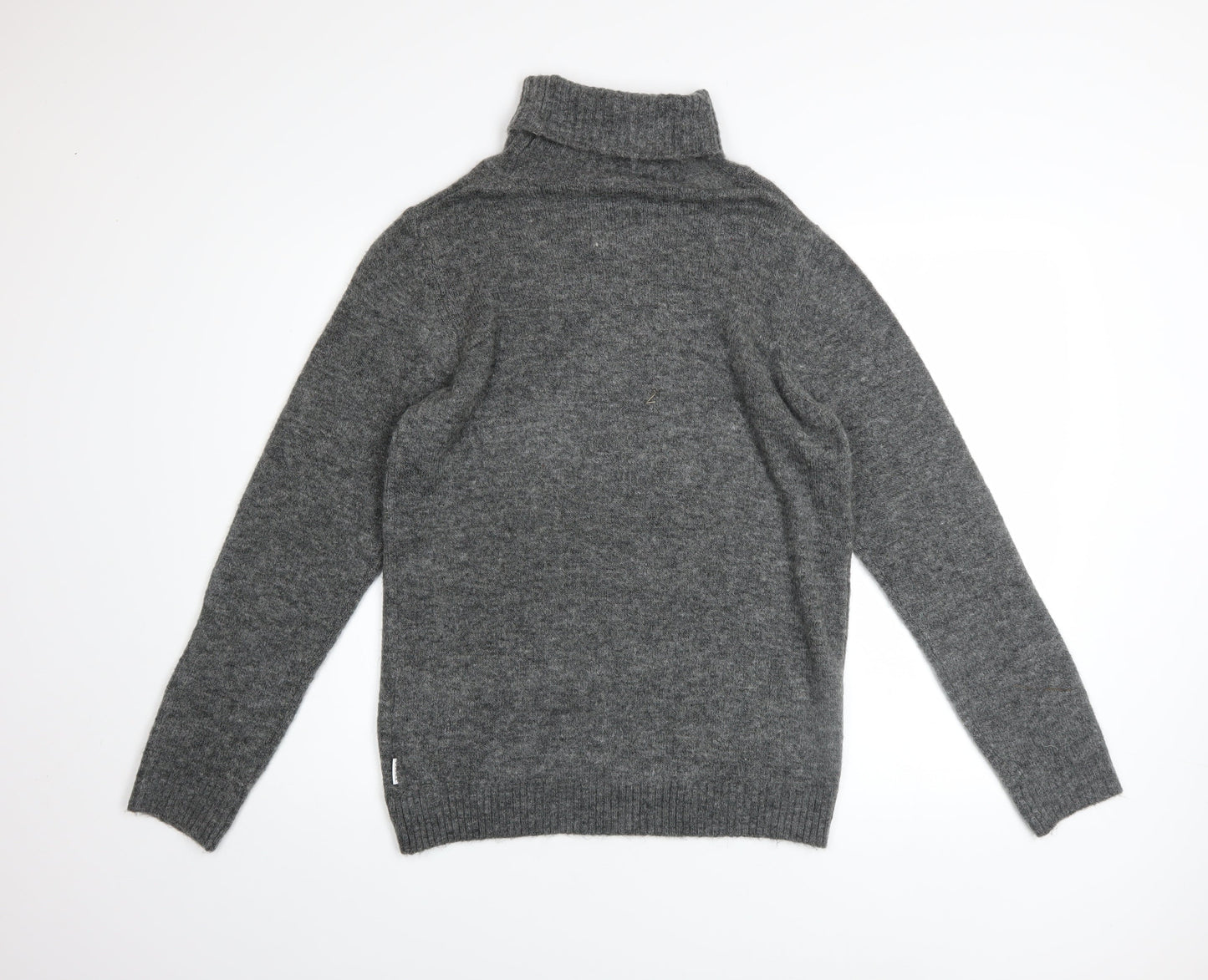 TOG24 Womens Grey Roll Neck Acrylic Knit Jumper Size 12
