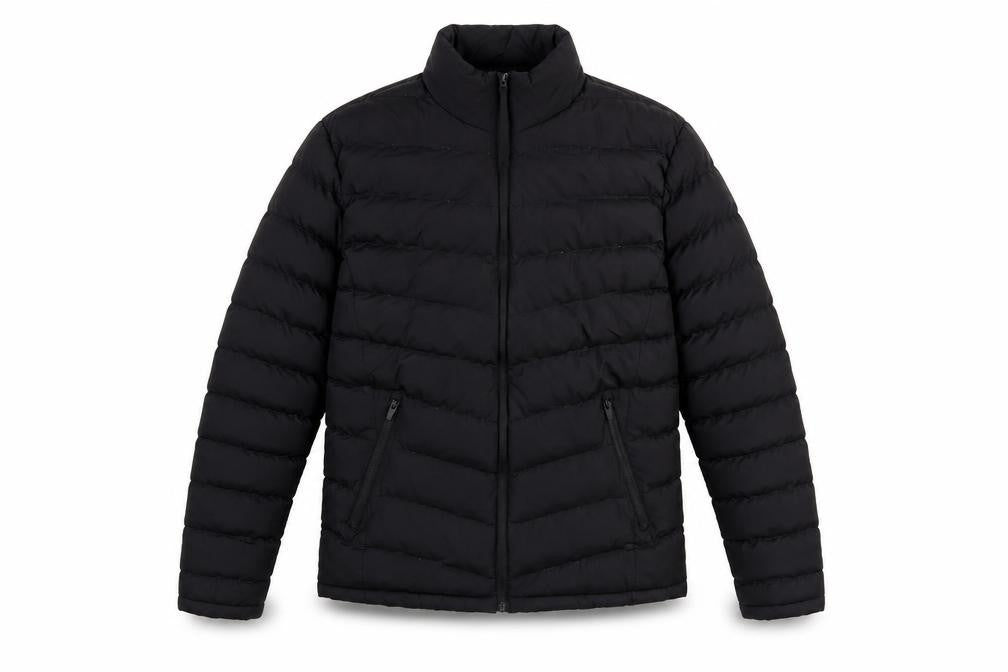 Brave Soul Men's Black Puffer Jacket L Regular Fit Winter Coat