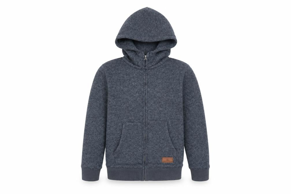 Quiksilver Boys Grey Full Zip Fleece Hoodie Size 12 Years