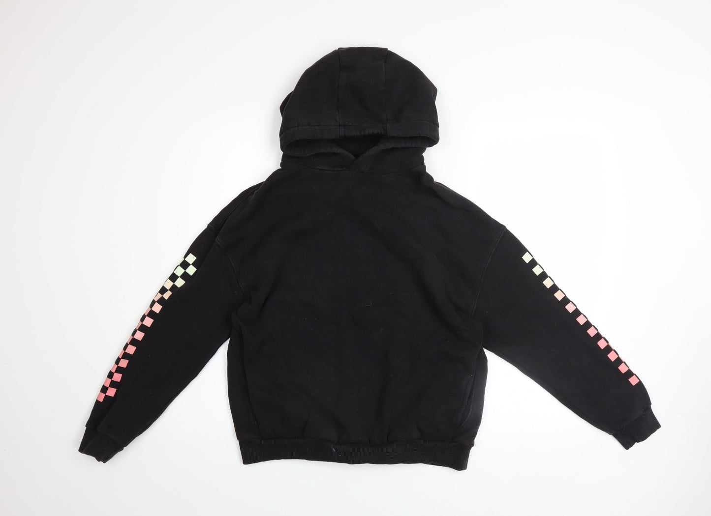 Marks and Spencer Boys Black Graphic Pullover Hoodie 13 Years