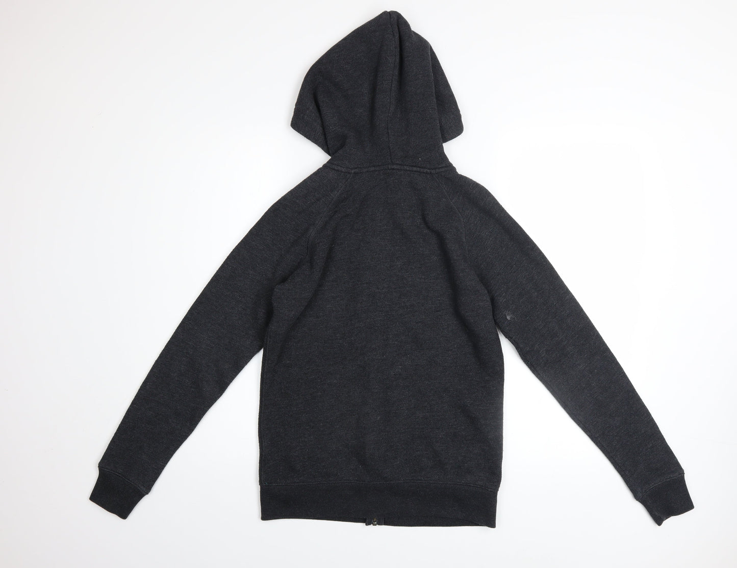 Jack Wills Women's Black Full Zip Hoodie UK 8 Polyester Cotton Blend