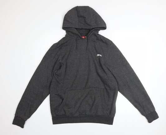 Slazenger Men's Grey Pullover Hoodie XS Regular Fit Fleece