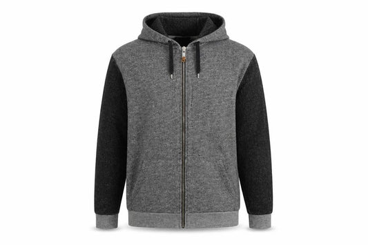 River Island Men’s Grey Full Zip Hoodie Size M Knit Casual