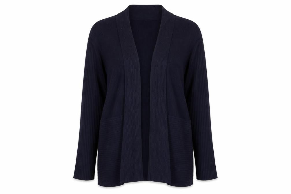 89th & Madison Women's Black XL Open Front Knit Cardigan