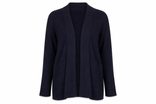 89th & Madison Women's Black XL Open Front Knit Cardigan