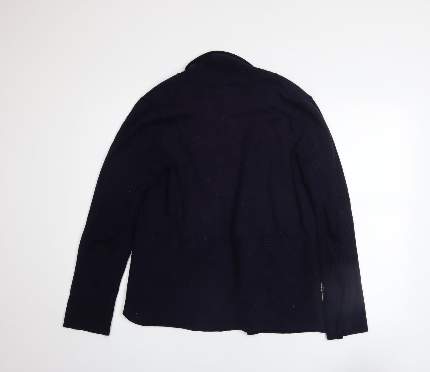 89th & Madison Women's Black XL Open Front Knit Cardigan